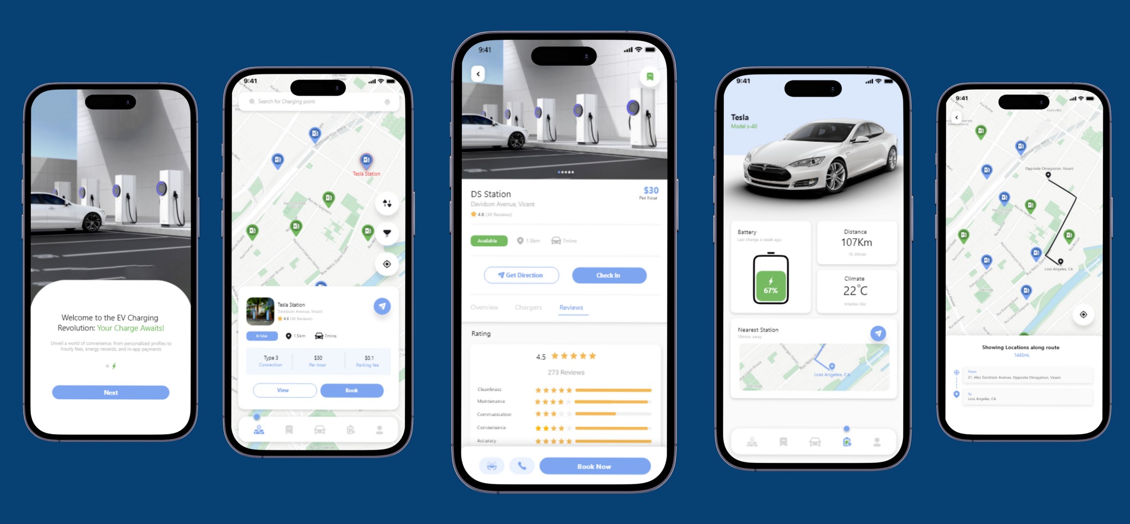 EVChargeShare App Mockup